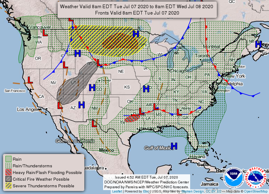 National Weather Map - Click to enlarge